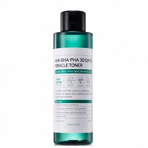 Some By Mi AHA-BHA-PHA 30 Days Miracle Toner Кислотный очищающий тоник для проблемной кожи