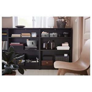 IKEA БИЛЛИ Стеллаж, черно-коричневый 80x28x106 см