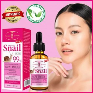 Aichun Beauty 99% Snail Face Serum с добавлением коллагена и витамина E 30 мл