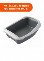 Туалет для кошек Сибирская кошка Евро глубокий с бортиком 44*33*15см АКЦИЯ!