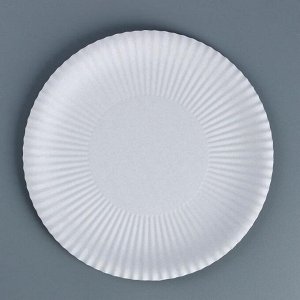 Тарелка одноразовая "Белая" 23 см