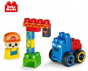 Конструктор пластиковый "На стройке" 21 дет (Baby Blocks)