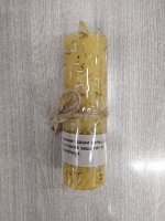 Свеча из вощины с травой неокр. Зверобой 13*3,5 см (около 2 часов)