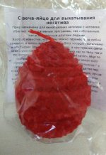 Свеча из вощины для выкатывания 6х4,5 см красный