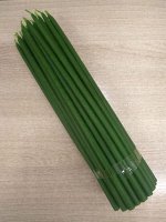 Свеча восковая зелёная, 26*0,8 см, цена за 1 шт.