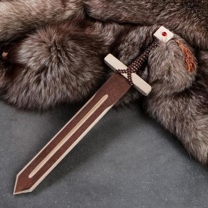 Сувенирное оружие "Меч рыцаря", деревянное, 46 см, массив бука, микс