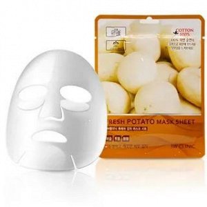 [3W CLINIC]Тканевая маска для лица КАРТОФЕЛЬ Fresh Potato Mask Sheet