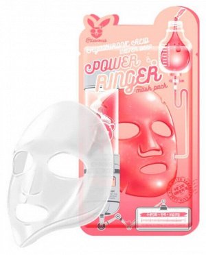 Elizavecca Тканевая маска д/лица с Гиалуроновой кислотой Hyaluronic Acid water deep power ringer mask pack, 1шт