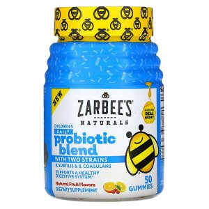 Zarbee&#x27 - s, Children&#x27 - s Daily Probiotic Blend with Two Strains, Natural Fruit Flavors, 50 Gummies