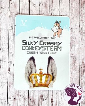 Elizavecca Маска тканевая с паровым кремом из ОСЛИНОГО МОЛОКА Silky Creamy donkey Steam Cream, 1шт