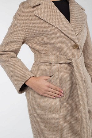 01-09101 Пальто женское демисезонное (пояс)