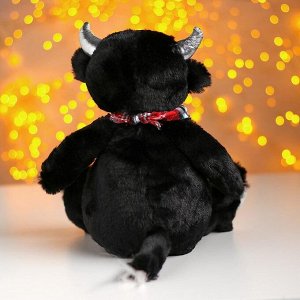 Мягкая игрушка «Влюблённый бычок», цвет чёрный