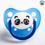 Соска - пустышка силиконовая ортодонтическая «Панда», от 3 мес