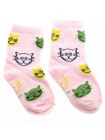 Детские носки 3-5 лет 15-18 см &quot;Котики&quot; Розовые