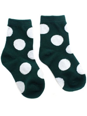 Детские носки 6-8 лет 19-22 см "Горошек" Зеленые