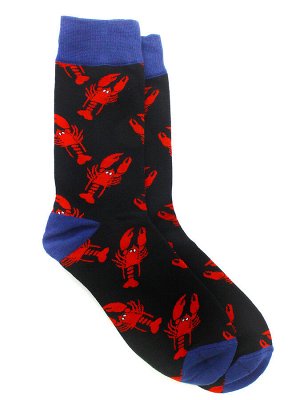Nature Socks 3001 Носки мужские синие с прикольным принтом раки