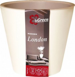 "London/Rosemary" Горшок для цветов на колёсиках d=33см 16л сливочный ING6207СЛ/221600425/01
