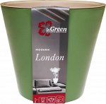 &quot;London/Rosemary&quot; Горшок для цветов на колёсиках d=33см 16л оливковый