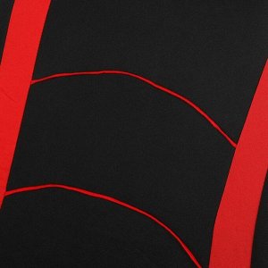 Авточехлы универсальные 9 предметов, черные - красные вставки, М5, H series