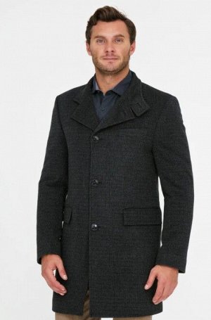 Мужское текстильное пальто на синтепоне