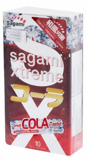 Ароматизированные презервативы Sagami Xtreme Cola - 10 шт.