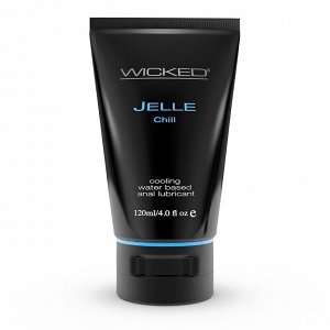 Анальный охлаждающий лубрикант WICKED JELLE CHILL на водной основе - 120 мл.