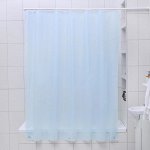 Штора для ванной комнаты «Классика», 180?180 см, PEVA, цвет голубой