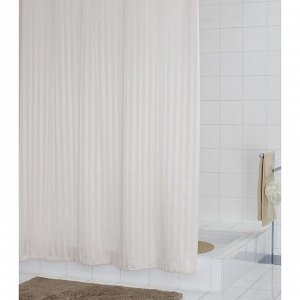 Штора для ванных комнат Satin, цвет кремовый, 180х200 см