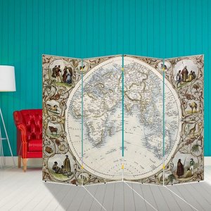 Ширма "Карта мира. Первооткрыватели", 200 ? 160 см