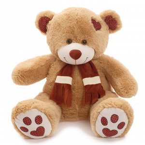 Мягкая игрушка «Медведь Тони с шарфом» кофейный, 90 см