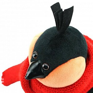 Мягкая игрушка «Снегирь» в красном шарфе, 20 см