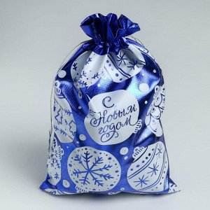 Мешочек подарочный парча «Новогодние шары», 20 х 30 см