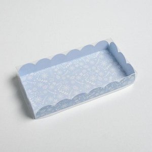 Коробка для кондитерских изделий с PVC крышкой «Снежная пора», 10.5 ? 21 ? 3 см