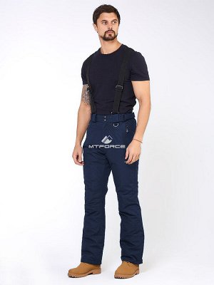 Мужские зимние горнолыжные брюки темно-синего цвета 18005TS