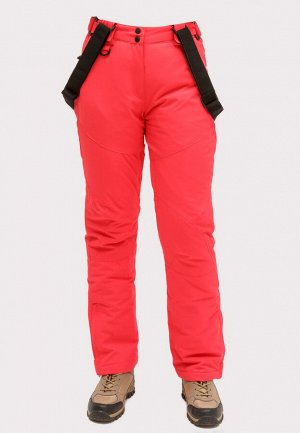 Женские зимние горнолыжные брюки малинового цвета 905M