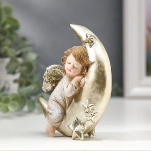 Сувенир полистоун "Спящий ангел на месяце" 10,5х4х8,5 см