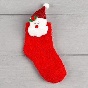 Носки махровые в подарочной коробке "Дед Мороз", 12-22 см