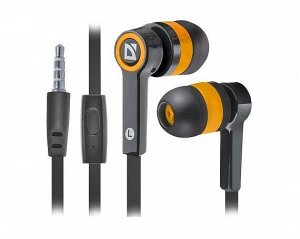 Наушники Defender Pulse 420 с микрофоном черный + оранжевый, 63420 recommended