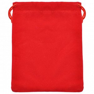 MS026-12x15 Бархатный мешочек 12х15см, цвет красный