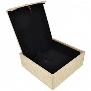 BOX011-1 Коробка для браслета Лотос 10х10х4см, цвет белый
