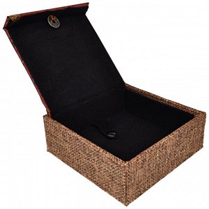 BOX011-4 Коробка для браслета 10х10см, цвет бордовый