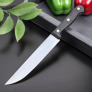 Нож кухонный «Брут», лезвие 17,5 см, цвет чёрный 5089971
