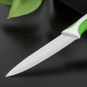 Нож керамический Доляна «Умелец», лезвие 10 см, цвет МИКС