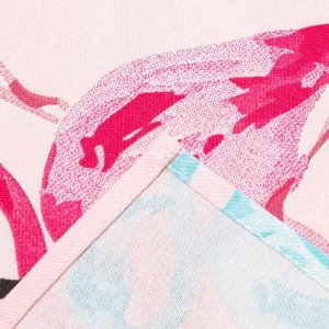 Полотенце саржа Фламинго 35х60 см, розовый, хлопок 100%, 168г/м2