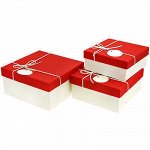 Коробка подарочная, набор 3 штуки: 15х15х6,5см; 17х17х8см; 1