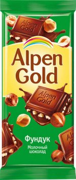 Шоколад Альпен Гольд Alpen Gold с дробленым фундуком,85 г