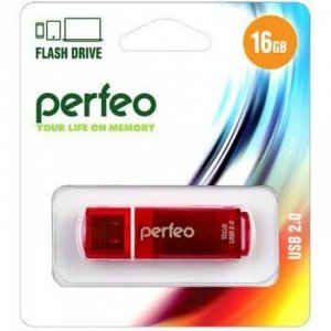 USB-флеш-накопитель PERFEO 16GB C13 Red Perfeo {Китай}