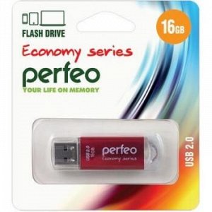 USB-флеш-накопитель PERFEO 16GB E01 Red economy series Perfeo {Китай}