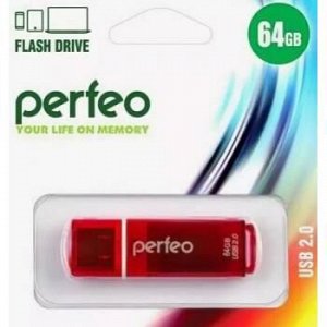 USB-флеш-накопитель PERFEO 64GB C13 Red Perfeo {Китай}