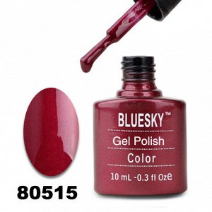 Гель лак Bluesky 80515-Темно вишневым с микроблестками